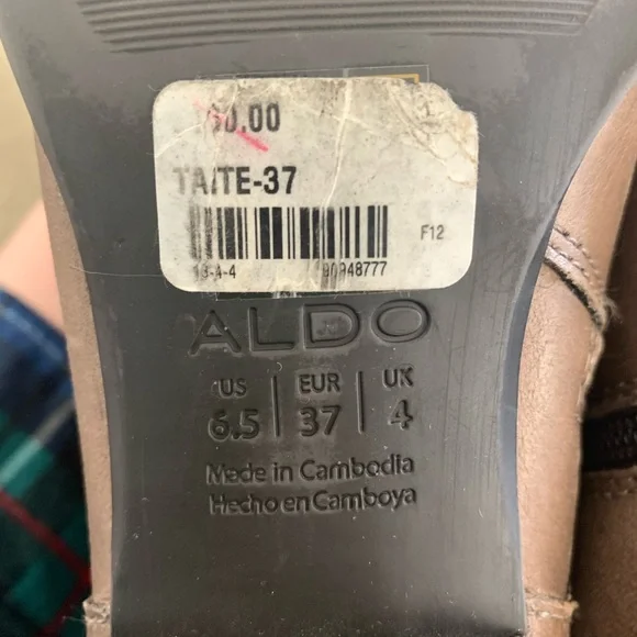 ALDO Light Brown Tan Gray Taite Boots Size 6.5 - Picture 10 of 16